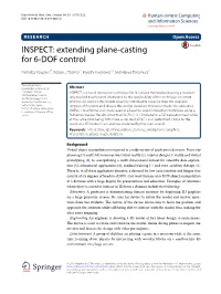 INSPECT: Extending Plane‑Casting for 6‑DOF Control