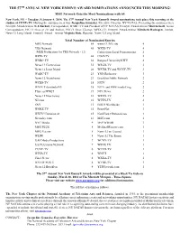 MSG Network Gets the Most Nominations with 64