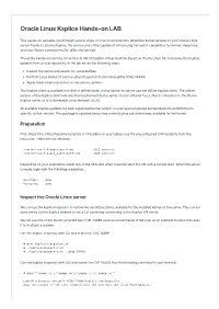 Oracle Linux Ksplice Hands‑On LAB