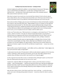Reading Group Discussion Questions—Cutting for Stone Abraham