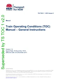 TS-TOC Train Operating Conditions Manual