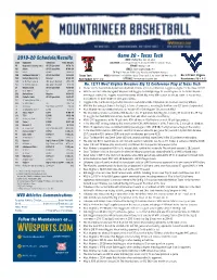 2019-20 Game Notes.Indd