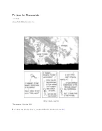 Python for Economists Alex Bell