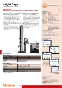 Height Gage an Inspection Certificate Is Supplied As Standard