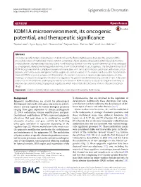 KDM1A Microenvironment, Its Oncogenic Potential, And