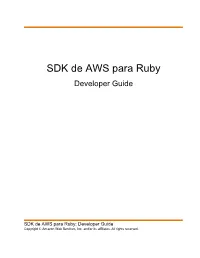 SDK De AWS Para Ruby Developer Guide