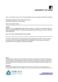 The Theoretical Basis of the Conversational Model of Therapy