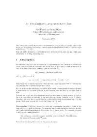 An Introduction to Programming in Java