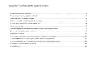 Appendix 3: Summary of the Baseline Position