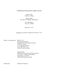 Contributions of the Putamen to Cognitive Function