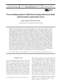 Forecasting Mussel Settlement Using Historical Data and Boosted Regression Trees