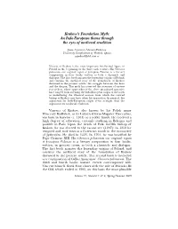 Krakow's Foundation Myth: an Indo-European Theme Through The