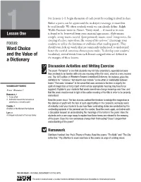 Word Choice and the Value of a Dictionary