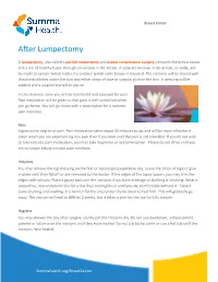 After Lumpectomy