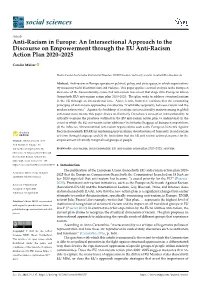 Anti-Racism in Europe: an Intersectional Approach to the Discourse on Empowerment Through the EU Anti-Racism Action Plan 2020–2025