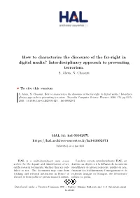 How to Characterise the Discourse of the Far-Right in Digital Media? Interdisciplinary Approach to Preventing Terrorism