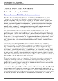 Jonathan Dancy: Moral Particularism by Michael Brennen