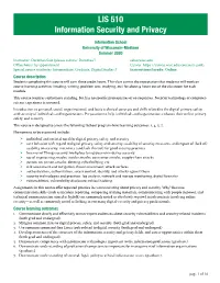 LIS 510 Information Security and Privacy