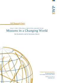 Missions in a Changing World. the Bundeswehr and Its Operations