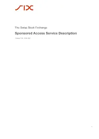 Sponsored Access Service Description