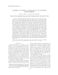 Temporal and Spatial Variation to Ant Omnivory in Pine Forests