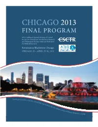 Chicago 2013 Final Program