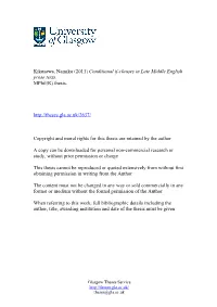 Conditional If-Clauses in Late Middle English Prose Texts