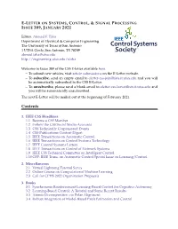E-Letteron Systems,Control,&Signal Processing Issue 389, January 2021