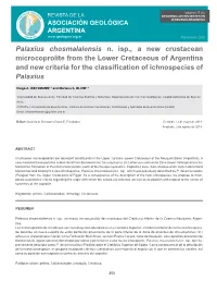 Palaxius Chosmalalensis N. Isp., a New Crustacean Microcoprolite from The