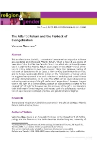 The Atlantic Return and the Payback of Evangelization