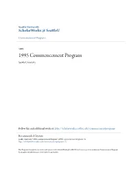 1995 Commencement Program Seattle Niu Versity