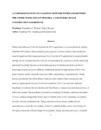A Comparative Study of Coalition Network Within and Between