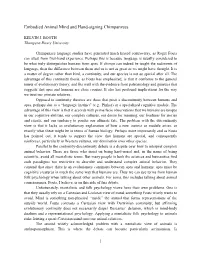 Embodied Mind and Hand-Signing Chimpanzees