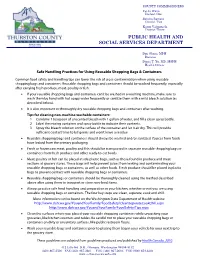 Guidelines for Safe Reusable Bag