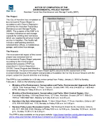 Notice of Completion and Environmental Project Report