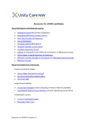 Resources for UCNW Candidates