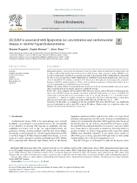 SLC22A3 Is Associated with Lipoprotein (A) Concentration And
