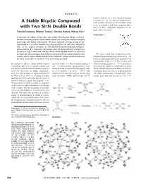 A Stable Bicyclic Compound with Two Si¢Si Double Bonds