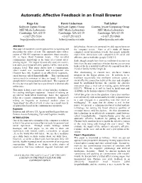 Automatic Affective Feedback in an Email Browser