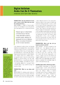 Digital Activism Arabs Can Do It Themselves Interview with Sami Ben Gharbia
