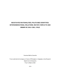 Intergenerational Relations, Water Conflicts and Mining in Chiu–Chiu, Chile
