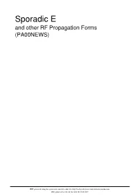 Sporadic E Propagation