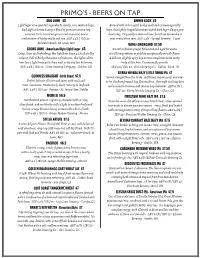 Daily Brew Menu Page 2
