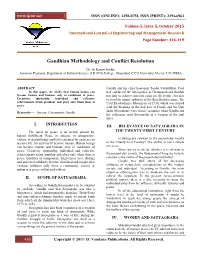 Gandhian Methodology and Conflict Resolution