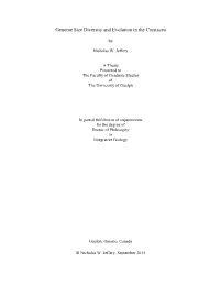 Genome Size Diversity and Evolution in the Crustacea