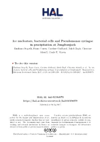 Ice Nucleators, Bacterial Cells And