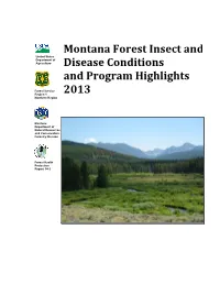 Montana Forest Insect and Disease Conditions and Program Highlights