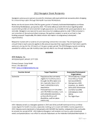 Navigator Grantee Summaries