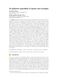 On Guillotine Separability of Squares and Rectangles