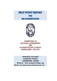 Self Study Report for Re-Accreditation